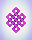 Purple eternal / endless / buddha knot symbol Royalty Free Stock Photo