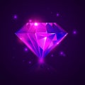 Vector Illustration Luxury Violet Diamond