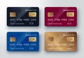 Set Of Modern Credit Card Templates