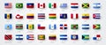 Giant North And South America Flag Set Royalty Free Stock Photo