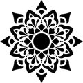 Mandala Stencil Illustration Playful Design Royalty Free Stock Photo