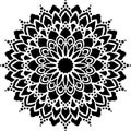 Mandala Stencil Illustration Playful Design Royalty Free Stock Photo