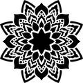 Mandala Stencil Illustration Playful Design Royalty Free Stock Photo