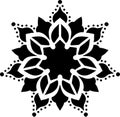 Mandala Stencil Illustration Playful Design Royalty Free Stock Photo