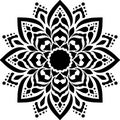 Mandala Stencil Illustration Playful Design Royalty Free Stock Photo