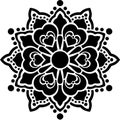 Mandala Stencil Illustration Playful Design Royalty Free Stock Photo