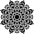 Mandala Stencil Illustration Playful Design Royalty Free Stock Photo