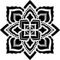 Mandala Stencil Illustration Playful Design Royalty Free Stock Photo