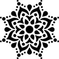 Mandala Stencil Illustration Playful Design Royalty Free Stock Photo