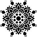 Mandala Stencil Illustration Playful Design Royalty Free Stock Photo