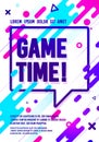 Modern And Colorful Game Time Poster