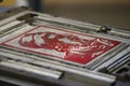 Printing plate with the portrait of Johannes Gutenberg