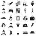 Drudgery icons set, simple style