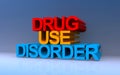 drug abuse disorder on blue