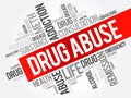 Drug Abuse word cloud collage Royalty Free Stock Photo