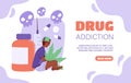 Drug addiction vector poster