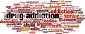 Drug addiction word cloud Royalty Free Stock Photo