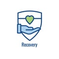 Drug & Alcohol Dependency Icon - shows drug addiction imagery