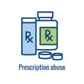 Drug & Alcohol Dependency Icon - shows drug addiction imagery