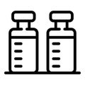 Drug ampules icon, outline style