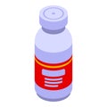 Drug bottle icon isometric vector. Sport doping