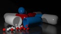 Drug capsule - 3D rendering