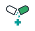 Drug Capsule Icon Design Royalty Free Stock Photo