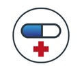 Drug Capsule Icon Design Royalty Free Stock Photo