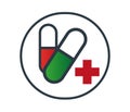 Drug Capsule Icon Design Royalty Free Stock Photo