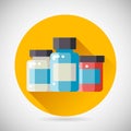 Drug Cure Medicine Box Vial Bottle Jar Icon heal Royalty Free Stock Photo