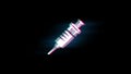 Drug, drugs, inject, needle injection symbol on glitch retro vintage animation.