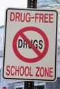 Drug Free School Zone Royalty Free Stock Photo