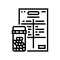 drug information pharmacist line icon vector illustration