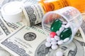 Drug and medical costs - healthcare Royalty Free Stock Photo