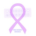 Drug overdose awareness day concept with purple ribbon