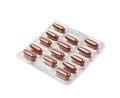 Drug pill blister pack isolated Royalty Free Stock Photo