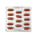 Drug pill blister pack isolated Royalty Free Stock Photo