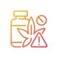 Drug smuggling gradient linear vector icon