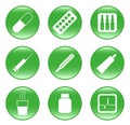 Drug-store - vector web icons (buttons) Royalty Free Stock Photo