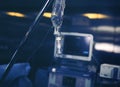 Drug system on the steel pole in the modern operating room