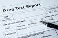 Drug test report Royalty Free Stock Photo