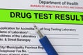 Drug test result