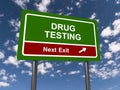 Drug testing traffic sign