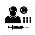 Drug therapy glyph icon