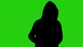 Drug trafficker's black silhouette on green background Royalty Free Stock Photo