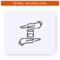 Drug trafficking line icon. Editable illustration