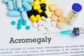 Drugs for Acromegaly treatment Royalty Free Stock Photo