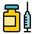 Drugs addiction icon color outline vector