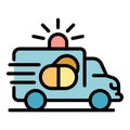 Drugs delivery icon color outline vector