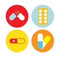 Drugs flat icon Royalty Free Stock Photo